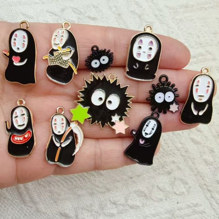 Wholesale 10pcs Anime Alloy Oil Drip DIY Pendant Decoration Ornament