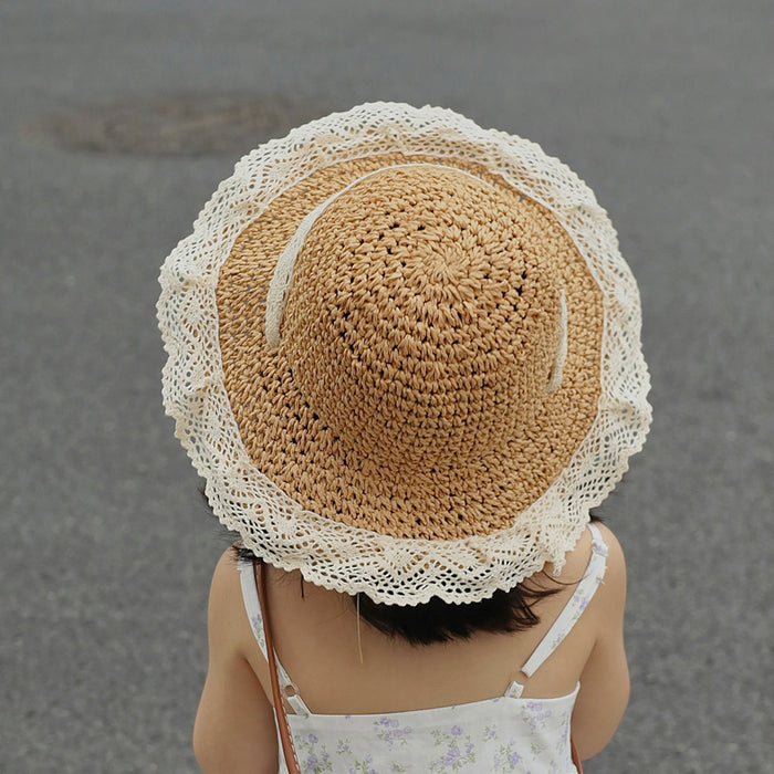 Wholesale Children's Hat Straw Hat Girl's Summer Female Sunscreen Fisherman Hat Baby