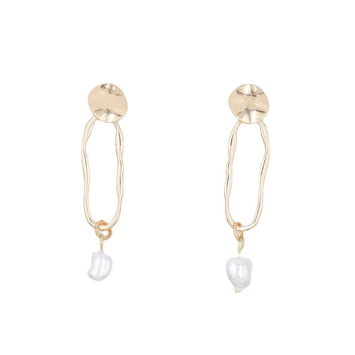 Wholesale Geometric Pearl Earrings JDC-ES-YaXue004