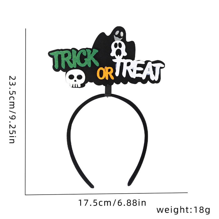 Wholesale Headband With  Bat And Pumpkin Decor Chic Party Prop Hair Accessory