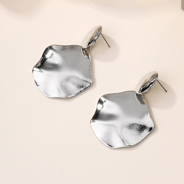 Wholesale Exaggerated alloy jewelry niche earrings versatile irregular round earrings