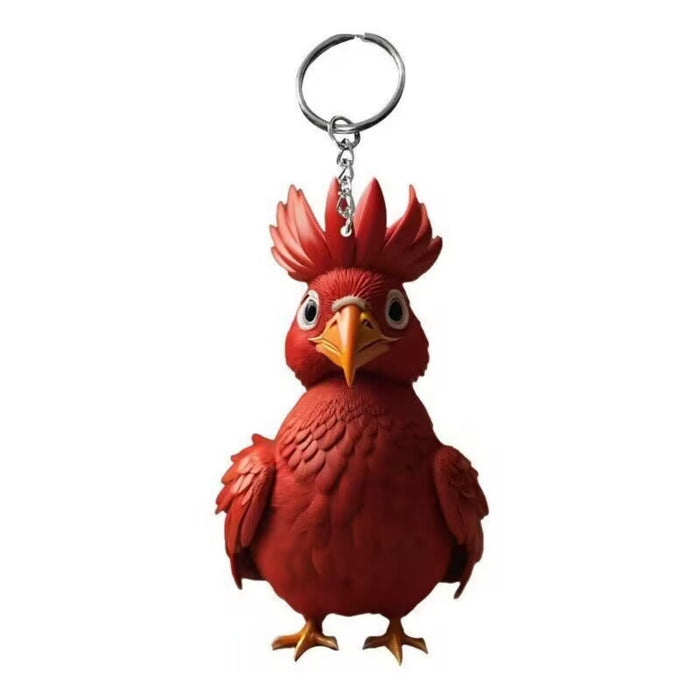 Wholesale Rooster Series Acrylic Keychain JDC-KC-HuiWen009