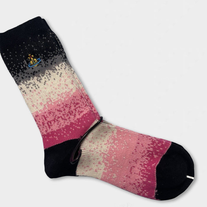 Wholesale Embroidered women's socks solid color double needle tube versatile stacking socks