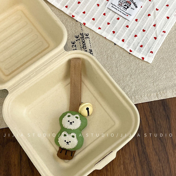 Wholesale Bear Pendant Fabric Small Animal Keychain Bag Hanging Accessories