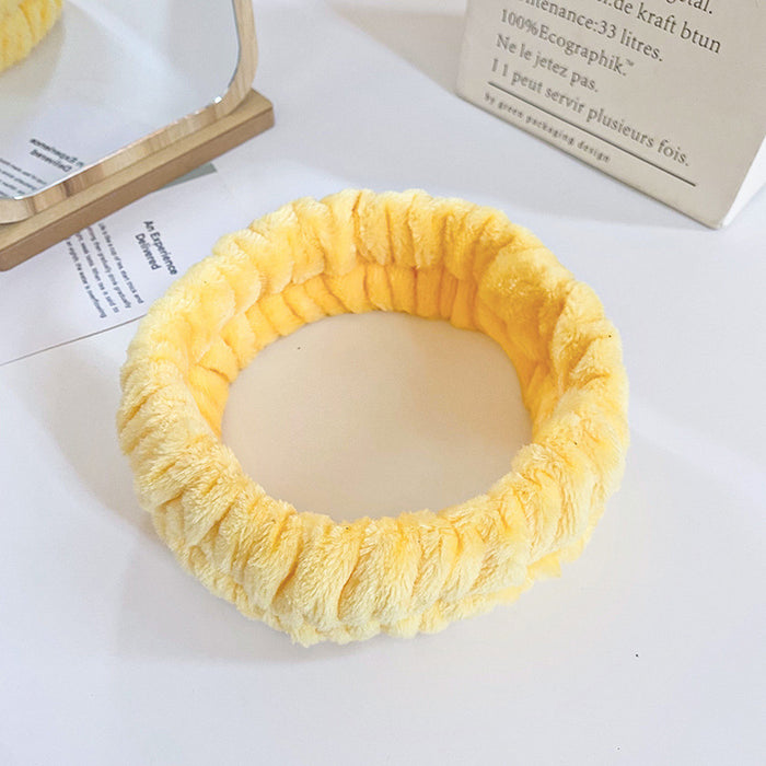 Wholesale Hairbands and Wristbands Set Hot Selling Women' s Face Wash Non-Slip Headband Pleated Hair Accessories Hairbands