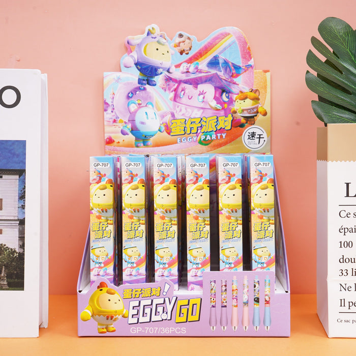 Wholesale Cute cartoon blind box quick-drying,  smooth-writing black retractable pen.