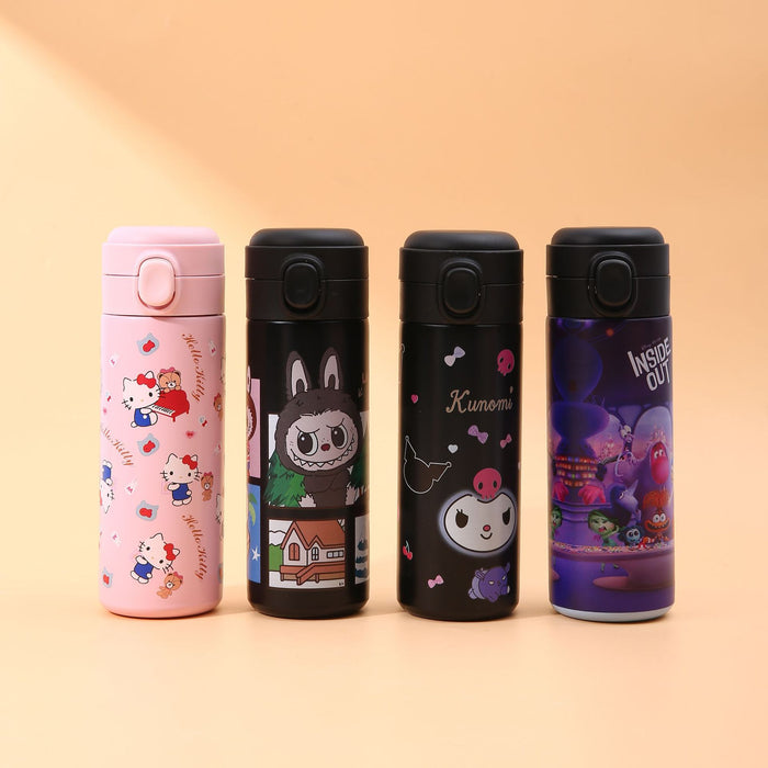 Wholesale Cartoon Thermos Cup Large Capacity Buckle Cup Cartoon Stainless Steel Pea Cup