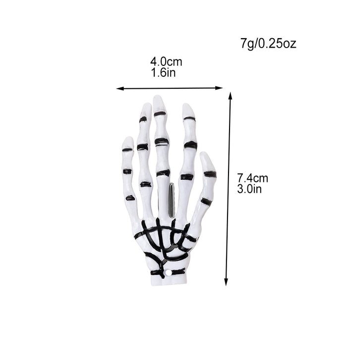 Wholesale Halloween skull Harajuku hand bone hairpin personality funny party side clip festival atmosphere ghost hand top clip hair accessories