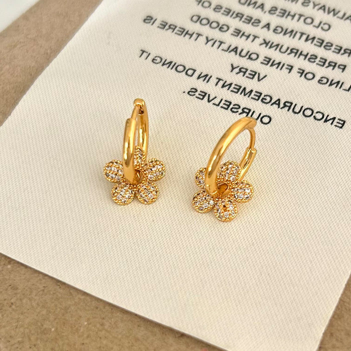 Wholesale Frosted Heart Two-Way Earrings