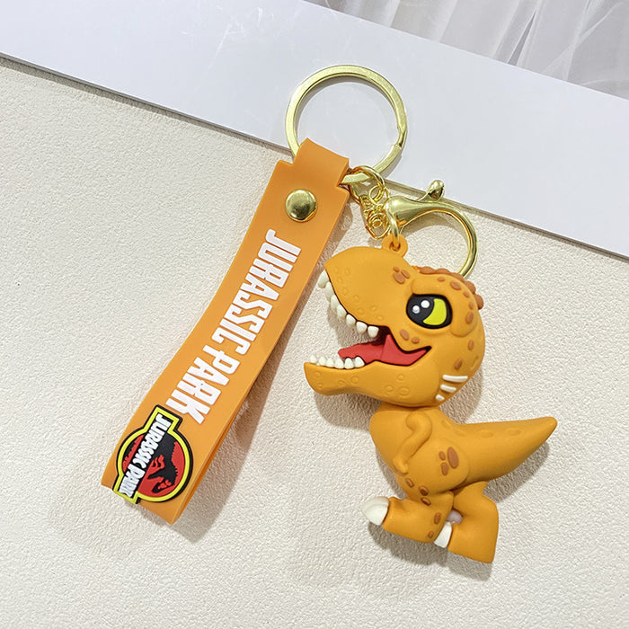 Wholesale Dinosaur keychain Tyrannosaurus Rex Triceratops cartoon doll car keychain small gift