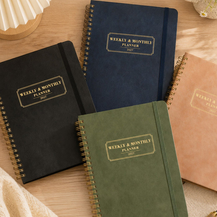 Wholesale Boutique A5 Spiral Planner Notebook 100-200 Pages Customizable Weekly Layout