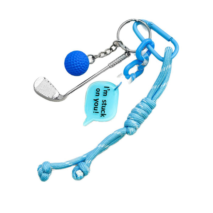 Wholesale Multicolor Golf Volleyball Baseball Badminton weave Keychain