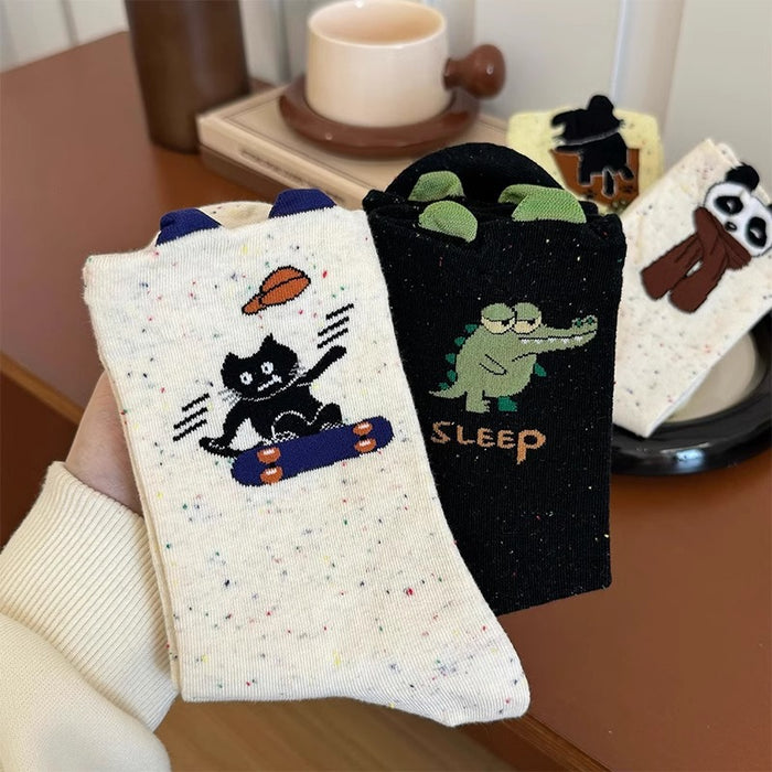 Wholesale Funny cartoon socks, children's cotton thin style, mid tube socks, long tube socks, cute summer