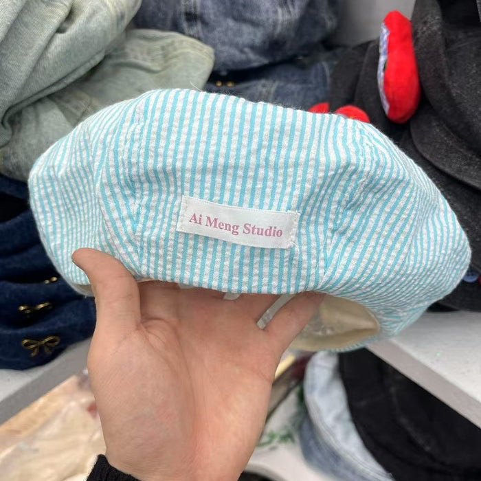 Wholesale Wave point octagonal beret thin cloud design newsboy painter hat