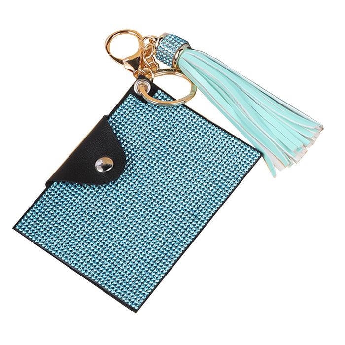 Wholesale Glass Tassel Keychain Card Holder Chic Trendy Car Key Accessory Gift For Party Boutique Resale