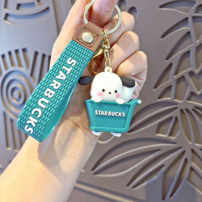 Wholesale  Milk Tea Cup Keychain Dress  School Bag Pendant Car Accessories Small Gift Batch