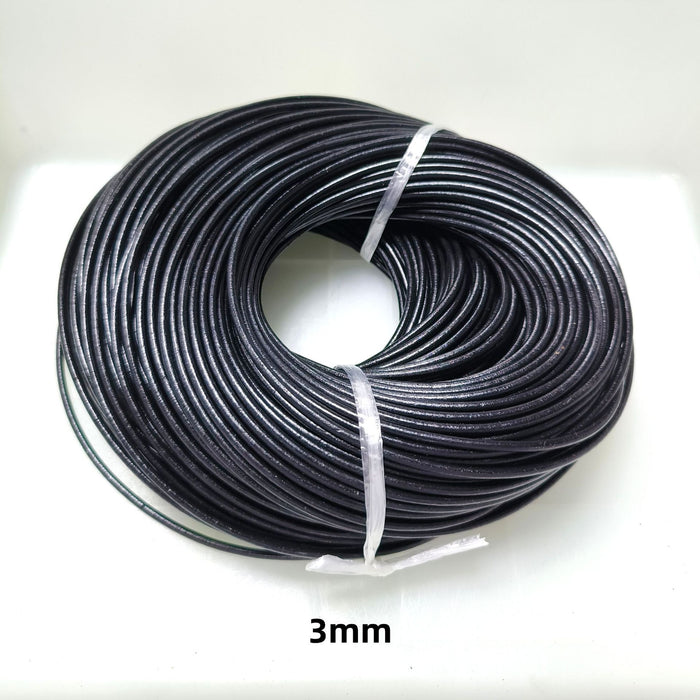 Wholesale 100pcs Round  Cowhide Rope Accessories Mobile Phone Case Leather Rope Braided Rope