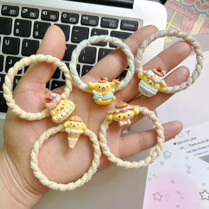 Wholesale Pudding Hair Band Cartoon Student High Elastic Rubber Band Headband