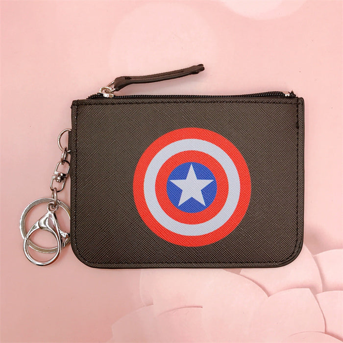 Wholesale PU Cartoon Printing with Key Ring Coin Card Holder JDC-WT-YaLL014