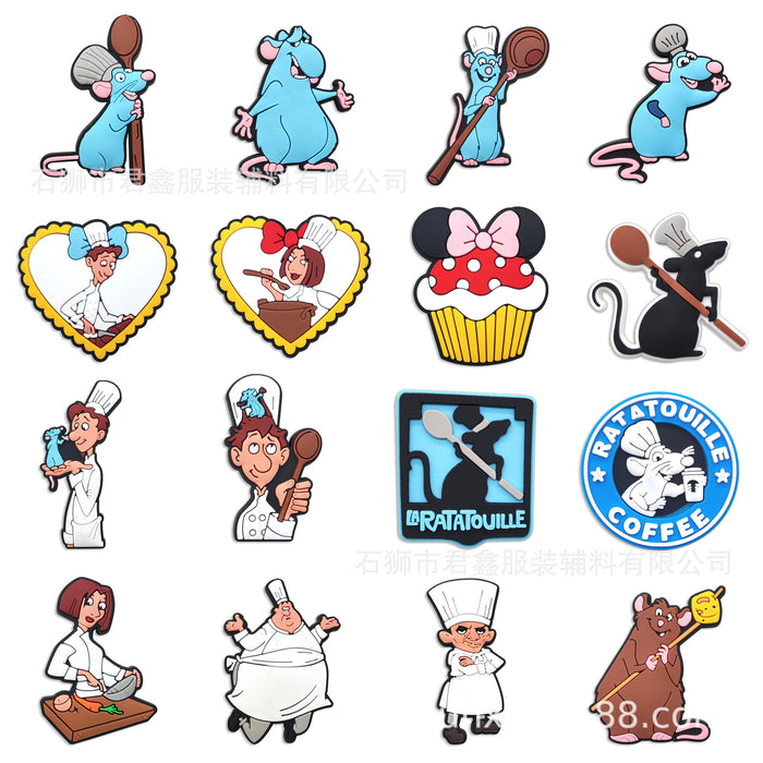 Wholesale 50pcs Buckle  Pvc Soft Glue DIY Accessories Shoes Charms