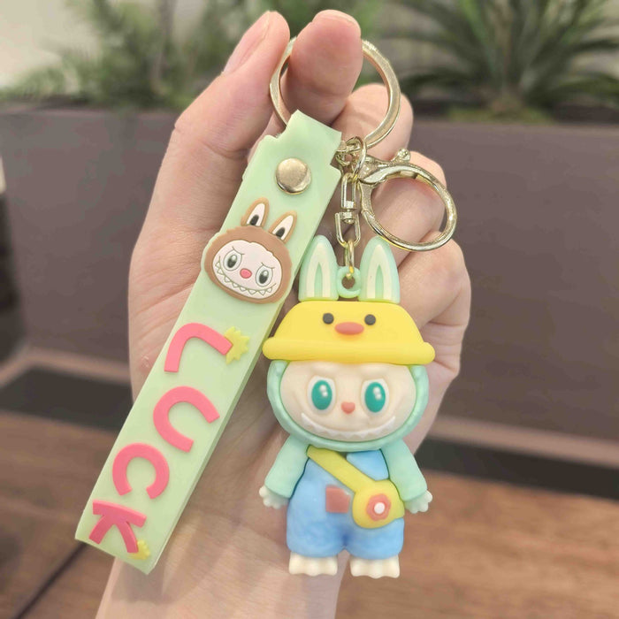 Wholesale Cute cross-dressing cartoon keychain,  cute couple schoolbag pendant,  car keychain,  claw machine small gift