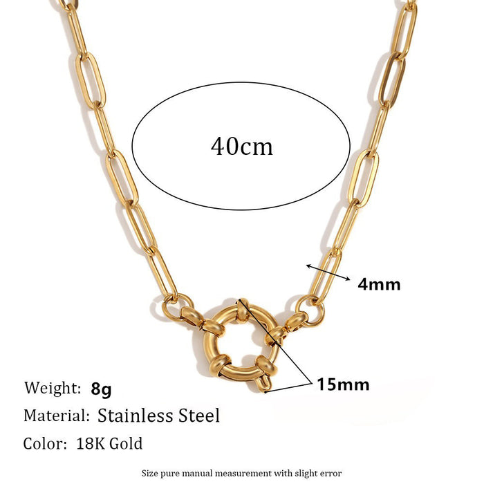 Wholesale Stainless Steel Pendant Necklace — NK Chain with Spring Claspv