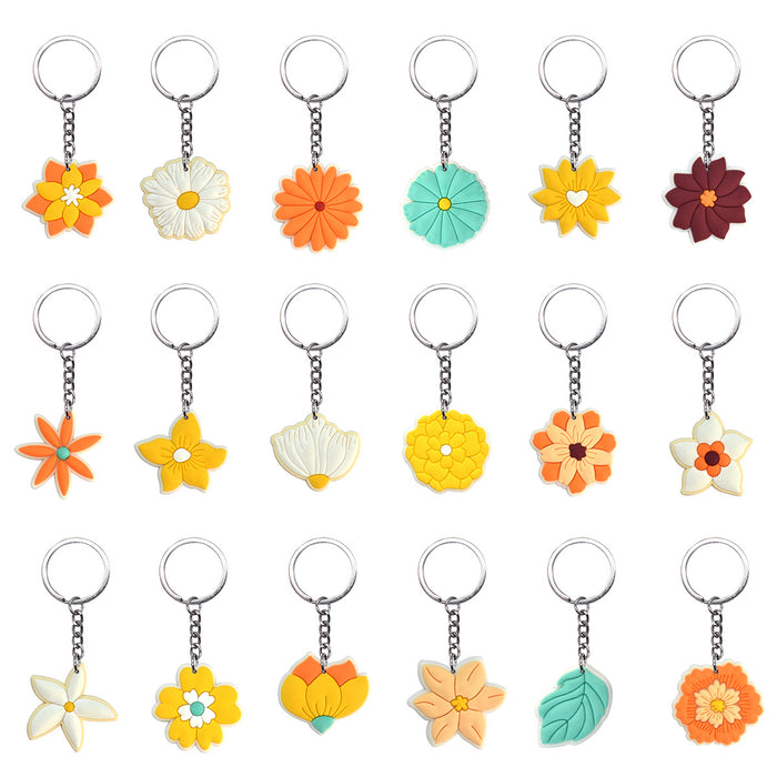 Wholesale 100 PCS key ring PVC soft glue pendant schoolbag pendant cartoon  jewelry  key chain