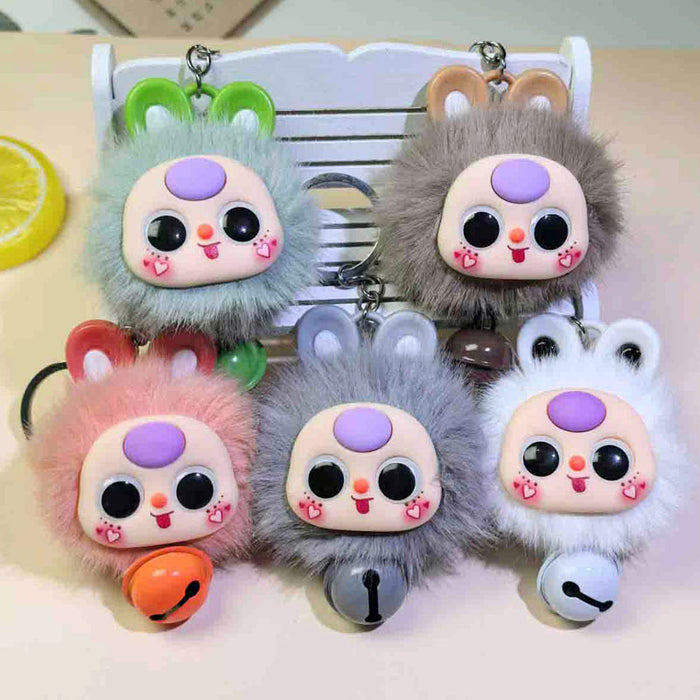 Wholesale Creative Popular Plush Doll  Keychain Car Bag Pendant Rabbit Fur Ball Pendant Student Commemorative Gift