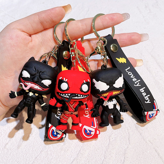 Wholesale Silicone Cartoon Doll Keychain JDC-KC-QiChao067