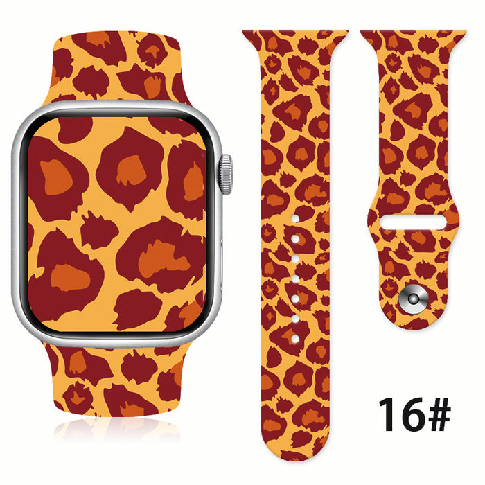 Wholesale Silicone Animal Fur Printed Silicone Watch Strap Wristband JDC-WD-NuoQi031