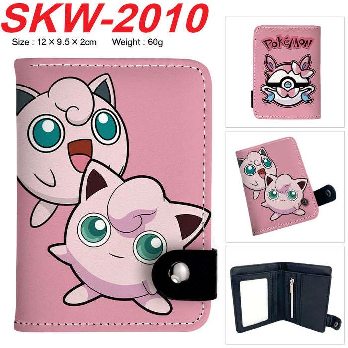 Wholesale Trendy Print PU Snap Button Coin Purse Multilayer Wallet For Everyday Street Fashion