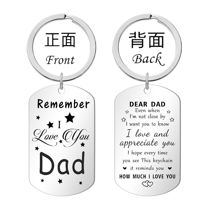 Wholesale Stainless steel keychain commemorative gift engraved keychain pendant