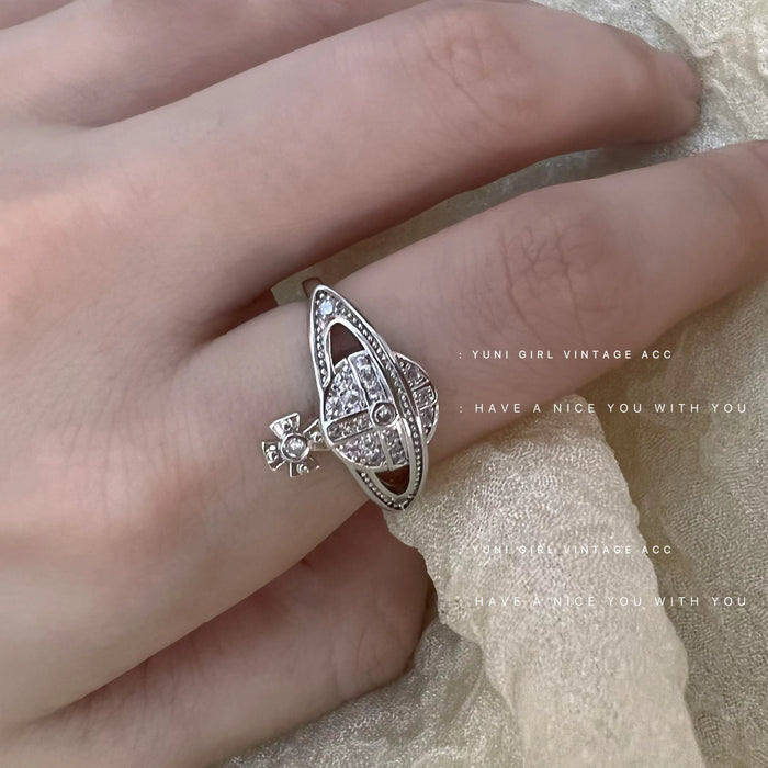 Wholesale Series Open Finger Ring Retro Micro Inlaid Personalized Ring High end Fashion Finger Ring