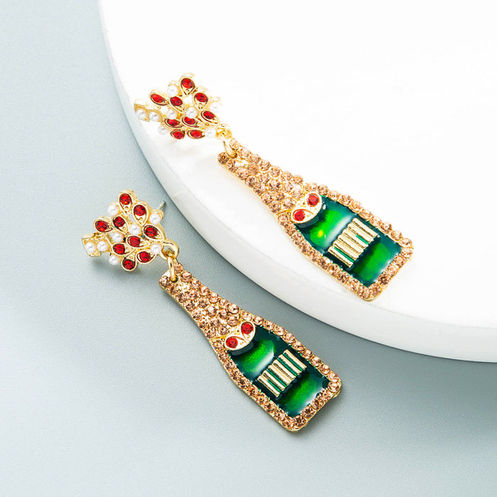 Wholesale Trendy and creative design, alloy inlaid with pearls and rhinestones, earrings and accessories