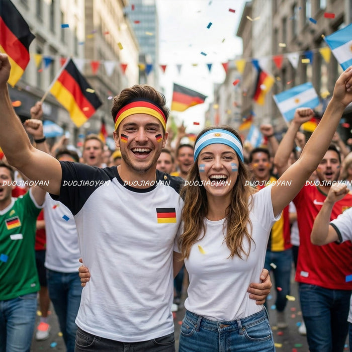 Wholesale World Cup Flag Print Headband Party Fan Cheering Hair Accessory Trendy Gift