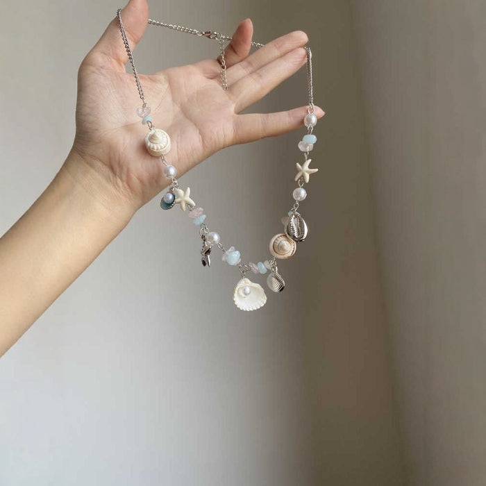 Wholesale Shell Starfish Pearl Necklace Women's Clavicle Chain Accessories