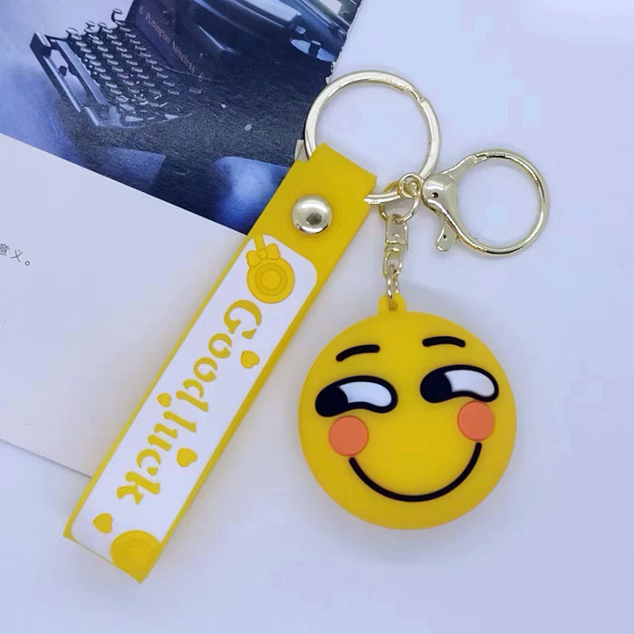 Wholesale Cartoon smiley face expression ghost Keychain pendant bag key chain Accessories