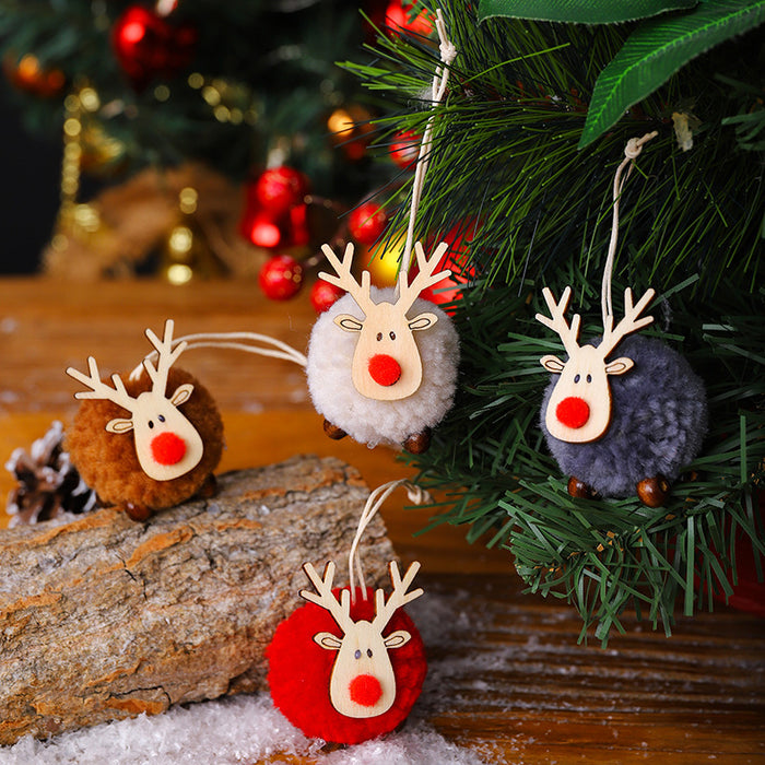 Wholesale Christmas Decoration Pendant Wool Felt Deer Pendant Christmas Tree Pendant Accessories Gift
