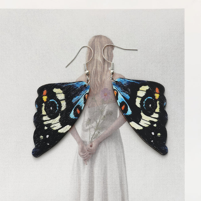 Wholesale Women's Acrylic Butterfly Wing Earrings