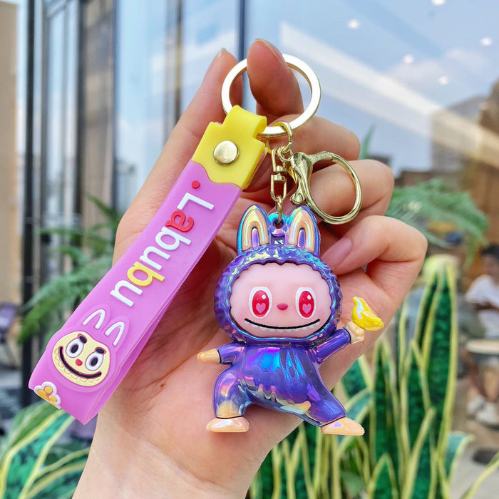Wholesale Electroplated iridescent sheep keychain