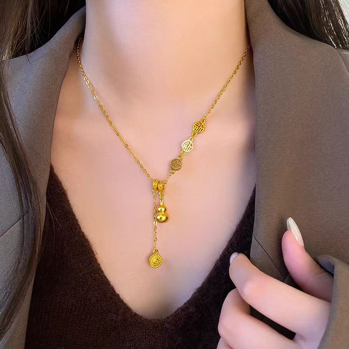 Wholesale Pendant necklace, women's tassel, retro and versatile, fashionable temperament, collarbone chain