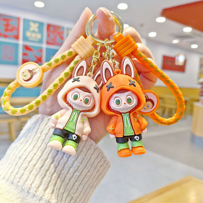 Wholesale cloth key chain cartoon schoolbag pendant car key chain