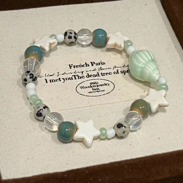 Wholesale Ceramic bead bracelet with niche design and versatile accessories