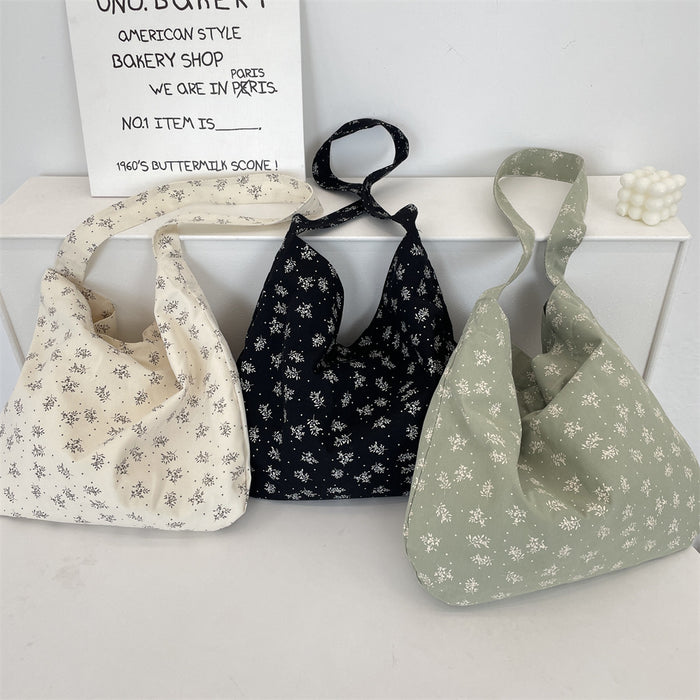 Wholesale Floral canvas bag women' s spring and summer new leisure one-strap crossbody bag large capacity shoulder bag