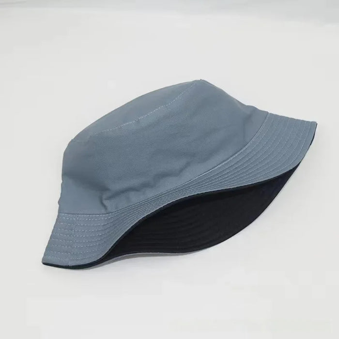 Wholesale Solid color double-sided fisherman hat versatile casual sunshade and sun protection basin hat