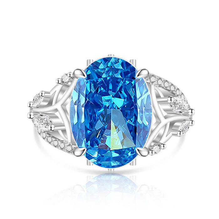 Wholesale Ice Flower Cut Floral Fairy Ring Real Gold Plated Copper White CZ Geometric Everyday Jewelry