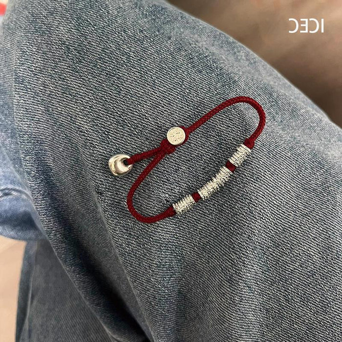 Wholesale Red rope bracelet, light luxury, niche hand decoration, hand woven hand rope