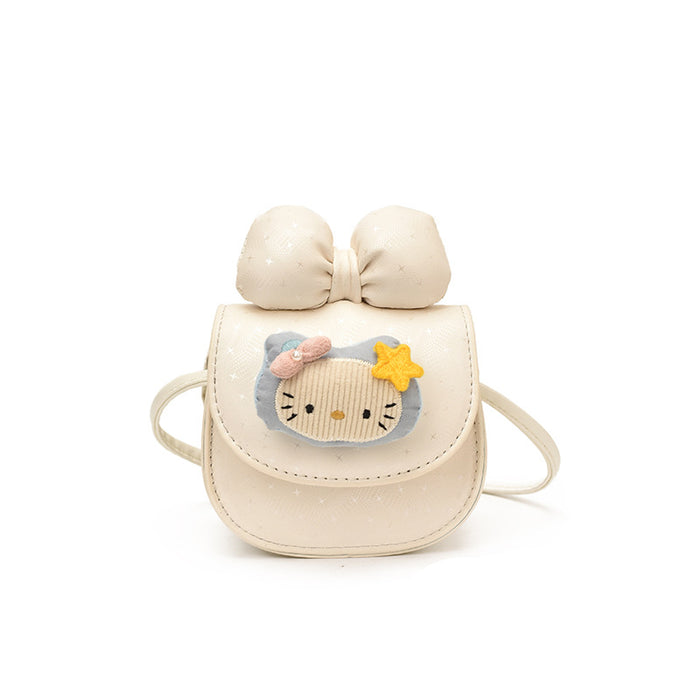 Wholesale Bow Design Pu Shoulder Crossbody Bag For Girls Cute Cartoon Fashion Accessory