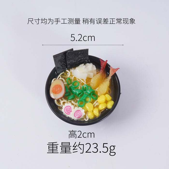 Wholesale PVC Simulated Seafood Ramen Keychain Bag Charm Decorative Accessory MOQ≥2