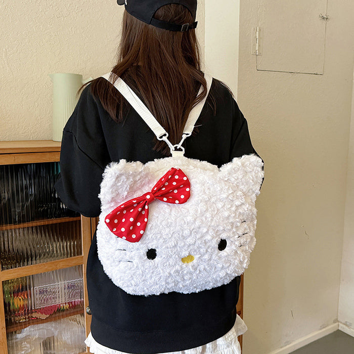 Wholesale Tote backpack cartoon travel large capacity plush bag for women